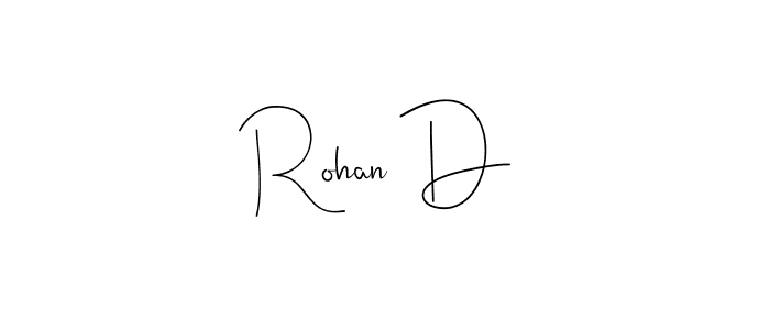 Make a beautiful signature design for name Rohan D. Use this online signature maker to create a handwritten signature for free. Rohan D signature style 4 images and pictures png